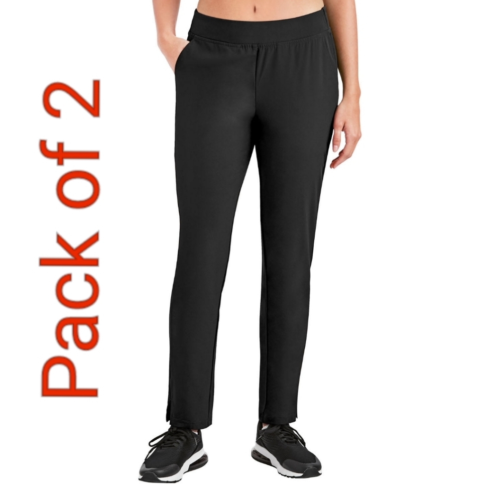 Pack of 2- Woman's black pant pull on /New